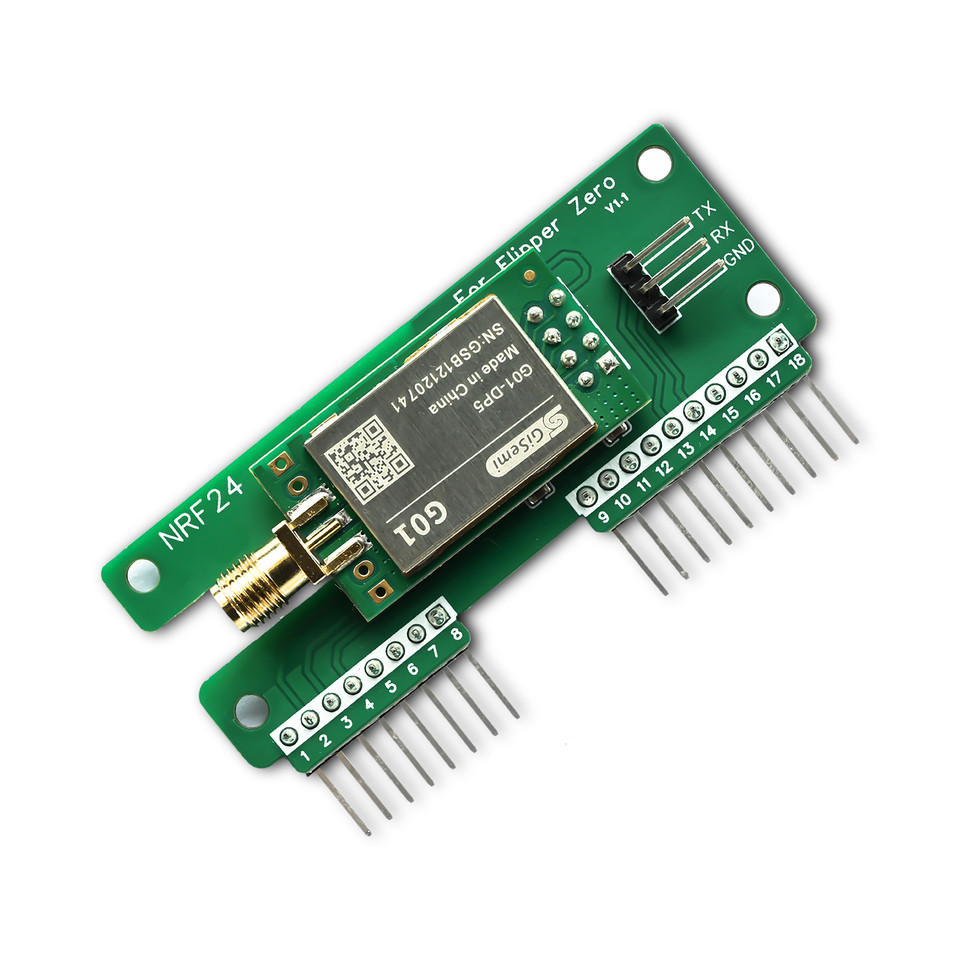 Flipper Zero NRF24 Module, Wireless Sniffer and Mouse Jacker with NRF24 GPIO, Flipper Zero Accessori