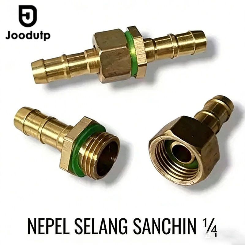 JOODUTP Sambungan Selang Sanchin Jantan Betina Kuningan Stainless Nepel Selang Kompresor Sprayer Doo