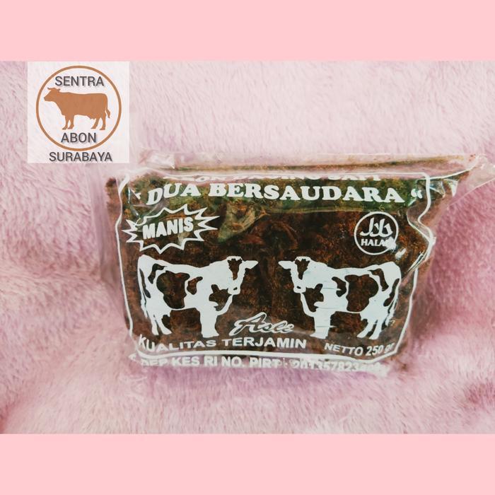 Abon Sapi DUA BERSAUDARA 250 gr khas Patmosusastro Surabaya - Manis