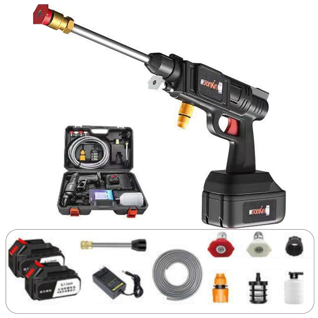 Stock siap + COD Semprotan Cuci Mobil Nirkabel 9980VF | Mesin Cuci Mobil Tekanan Tinggi Baterai Lith