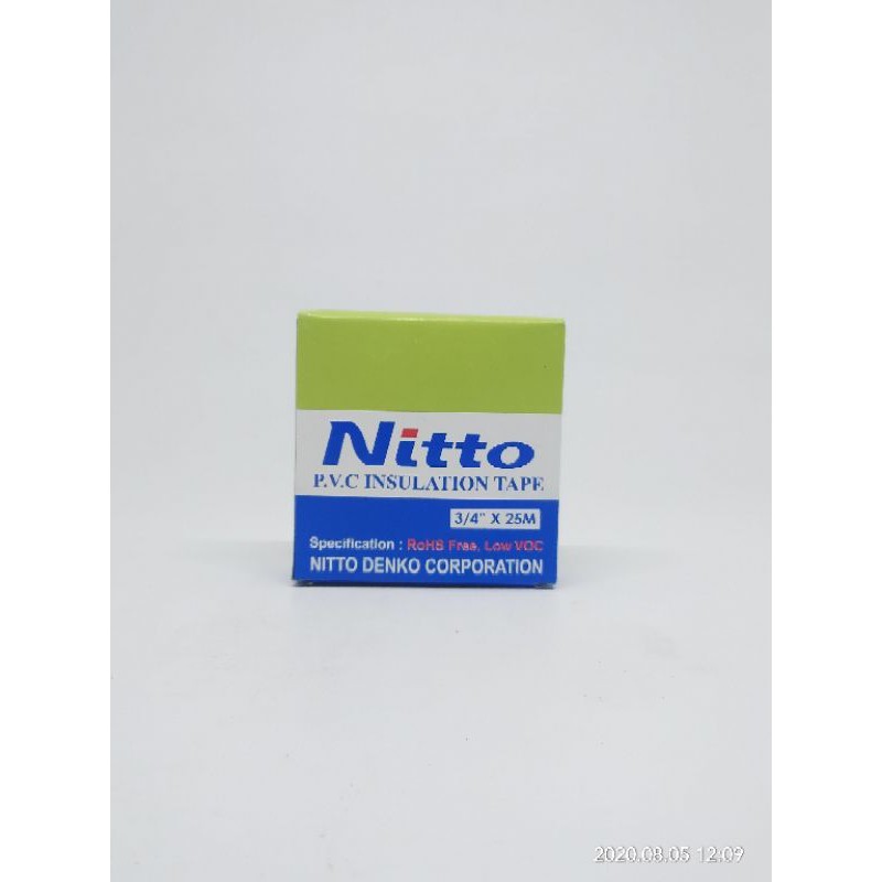 Isolasi Nitto / Isolasi Kabel Nitto 3/4" X 25M