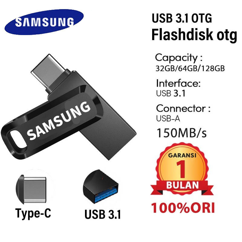 SANDISK OTG Flashdisk OTG Type C hp 32GB 64GB 128GB SDk Dual Drive USB 3.1