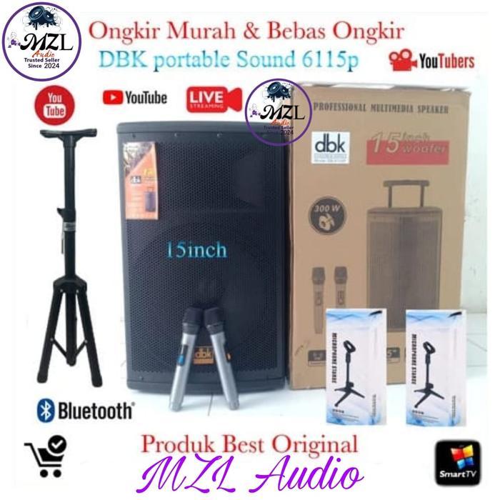 speaker Sound 15 inch Wireless portable DBK power Full Bass Db6115p