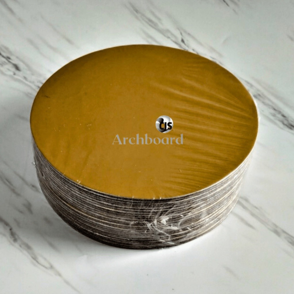 Tatakan Kue Bulat - Cake Board Gold 25 Cm / Alas Kue Tart Bulat 25 Cm