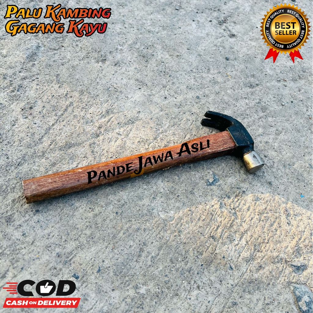 Palu kambing cabut paku - Palu baja super tebal - Palu gagang kayu