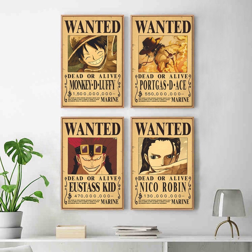 Poster kayu 15x20 A5 Buronan One Piece Wallpaper One Piece Ukuran Besar Dekorasi Dinding Poster Vint