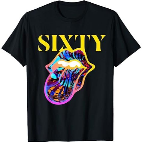 BAJU KAOS Official Rolling Stones Sixty Tongue T-Shirt