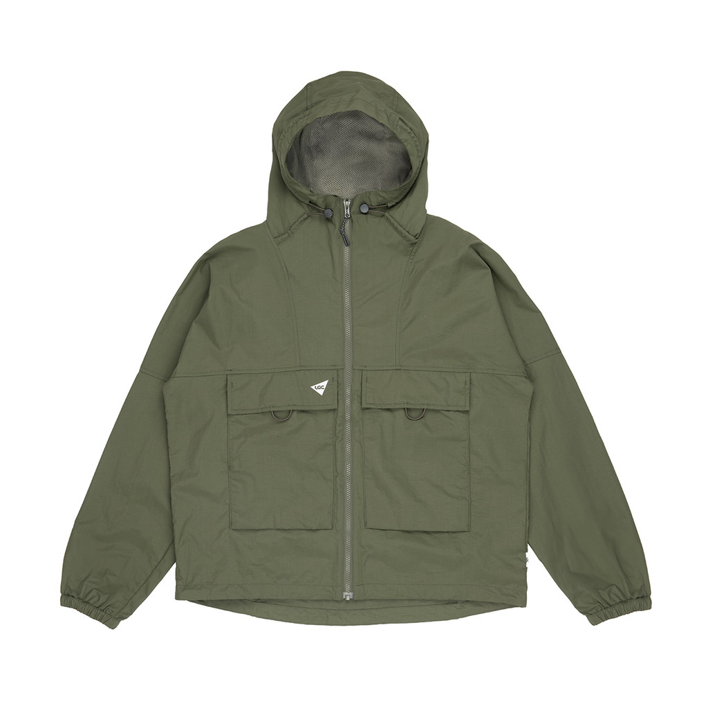 MGee Jaket Pria Hoodie Nilon Water Repellent Series LGC Omar Green