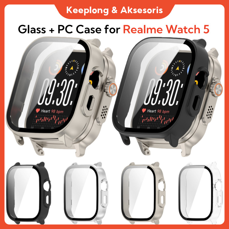 Hard Case Cover+Tempered Glass For Realme Watch 5 Protective Case Bumper Full Cover Protective Shell