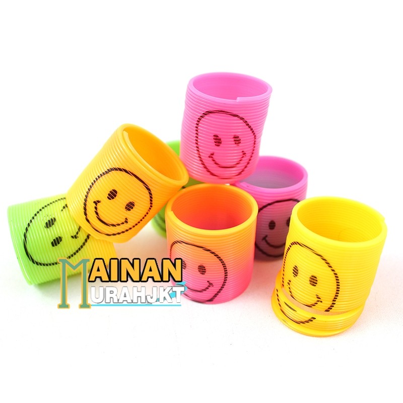 GROSIR MAINAN ANAK MURAH PER SPRING SPIRAL RAINBOW SMILE EST-213 MAINAN PER MAGIC SPRING PER PEGAS