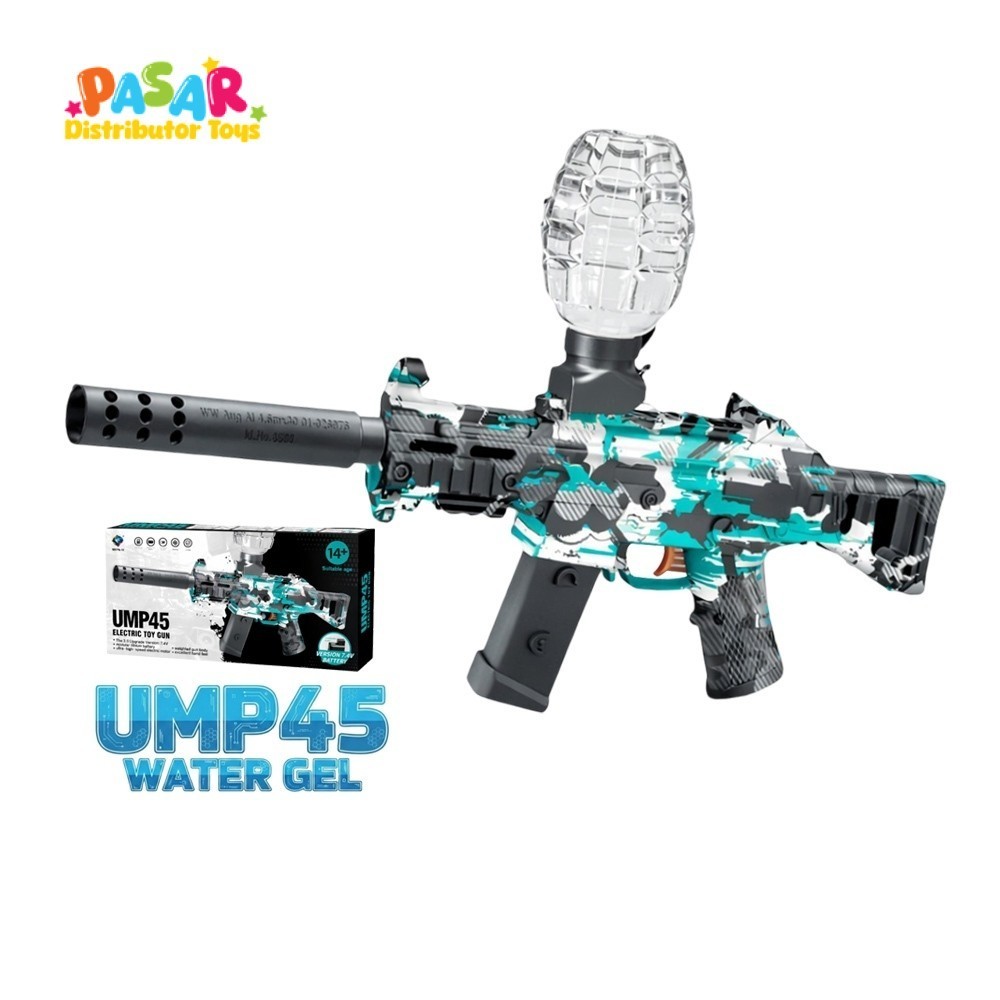 Mainan Anak BTC-3040 UMP45 ELECTRIC TOY GN Mainan Tembakan Water Seru Bubble Keren Outdoor Anak Laki