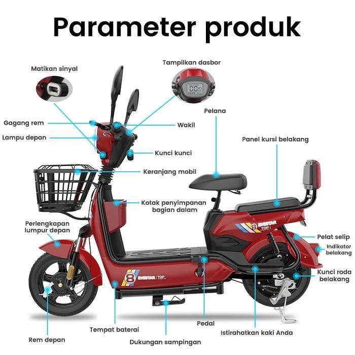 sepeda listrik murah second - Hitam