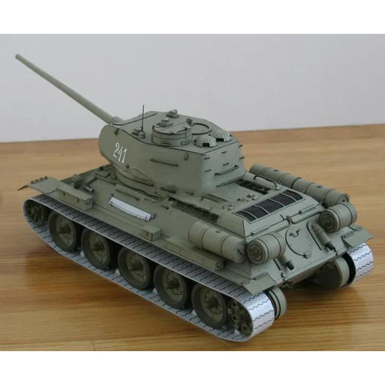 1:25 Soviet T-34 Medium Tank Paper Model T-34/85 Manual DIY