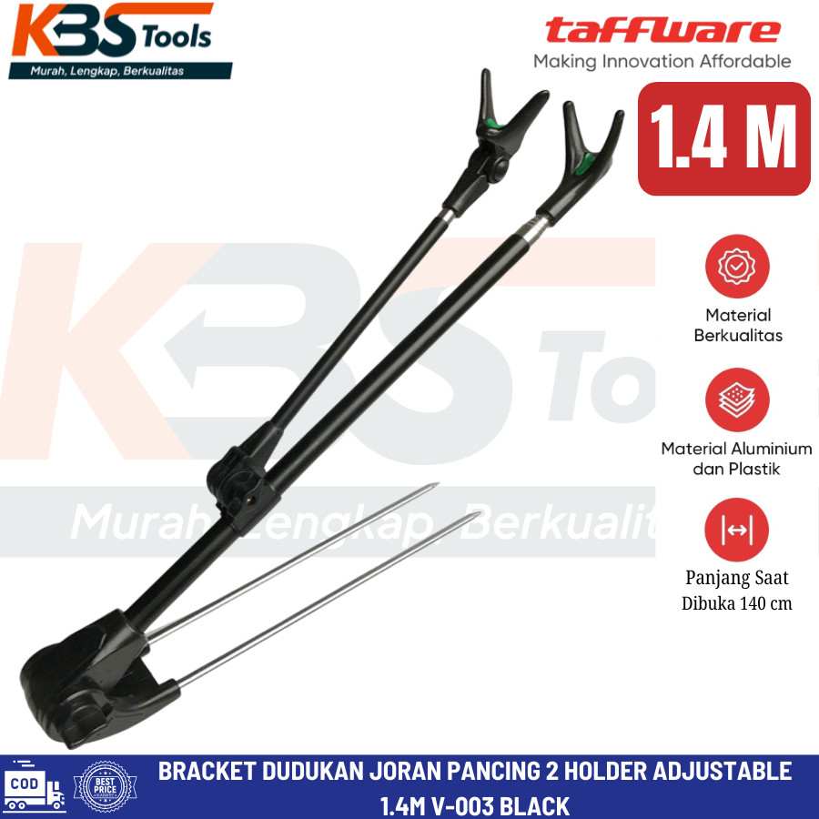 TAFFWARE Bracket Joran Pancing Ikan Adjustable Holder -Cagak Joran Stand Dudukan Jagrak Tegek Telesc