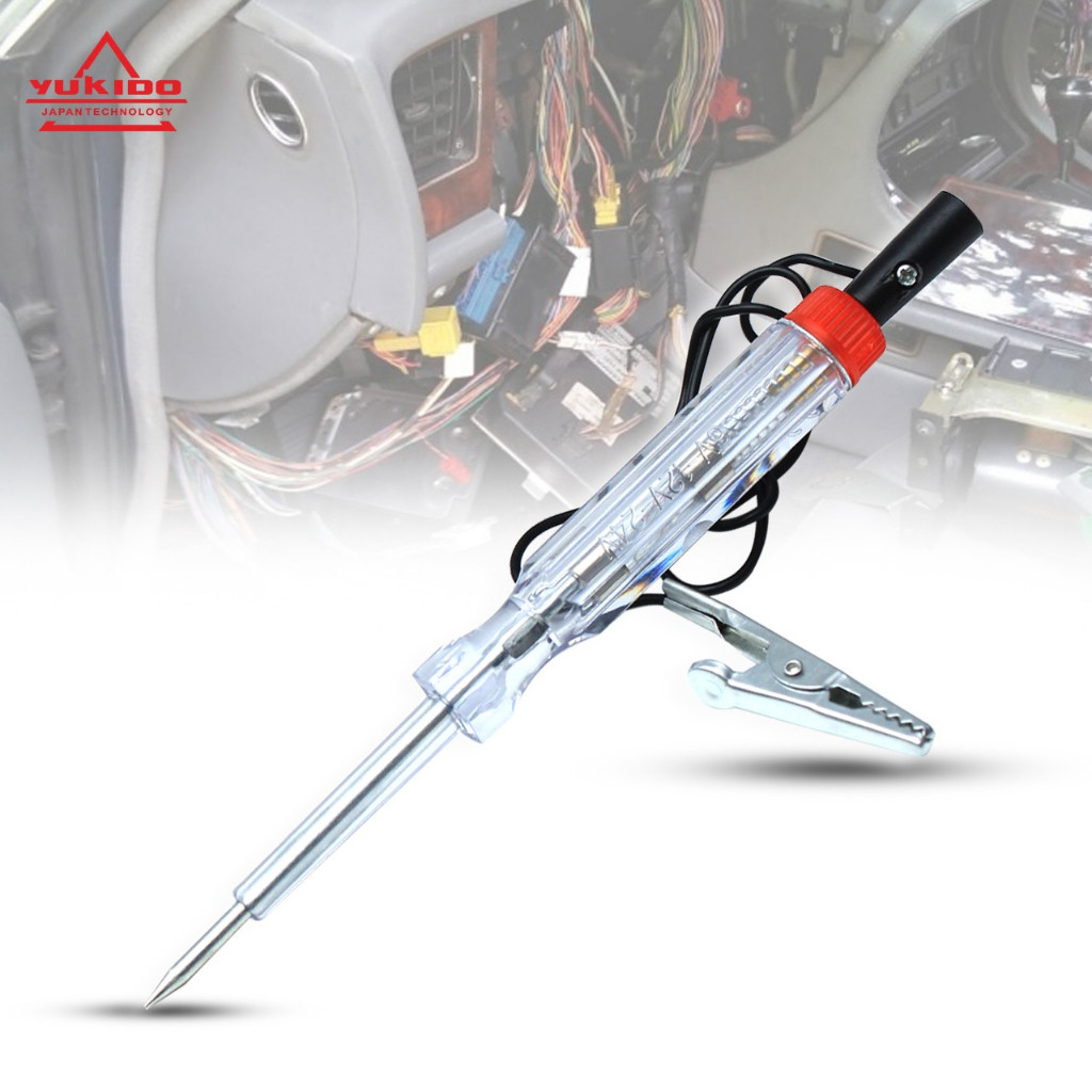 Tespen Arus Aki Tes Pen DC 6V 12V 24V Test Pen Testpen Arus Kabel Motor Mobil Tespen Aki Accu DC 12V