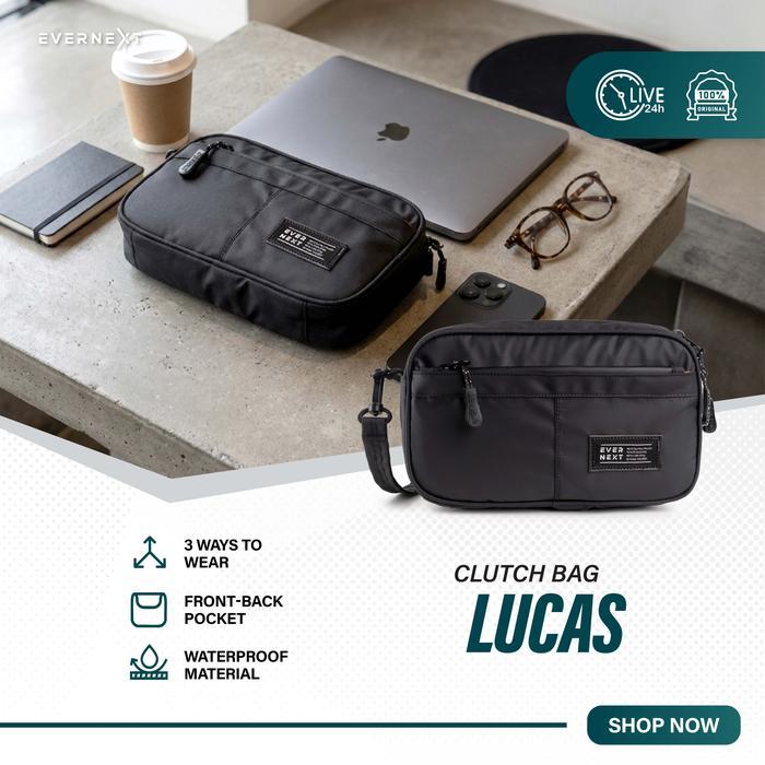 EVERNEXT - Clutch Bag Pria Wanita Waterproof Tas Tangan Pria Hand Bag Lucas Pria