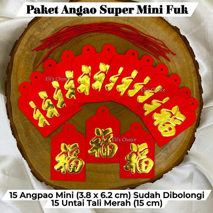 Angpao Imlek Super Mini Isi 30 / Angpao Kecil Fuk & Jeruk / Gantungan Pohon Meihwa Angpao Sincia - P