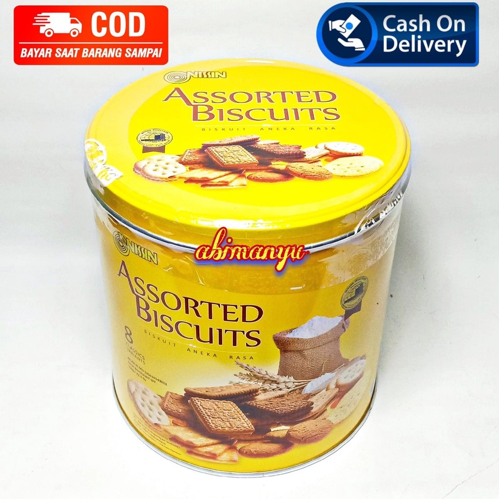 NISSIN ASSORTED BISCUITS - Nissin Assorted Yelow - BISKUIT NISSIN KALENG 650gr