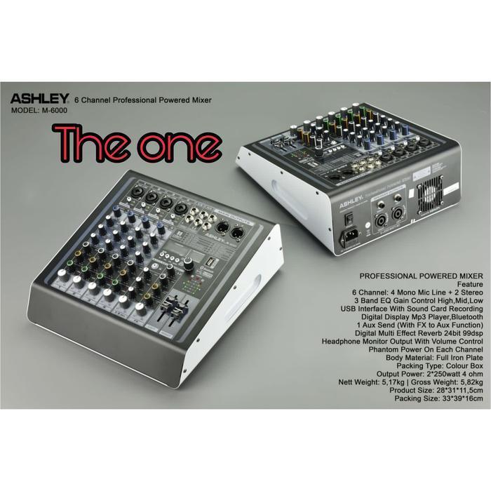 Promo Power Mixer Audio Ashley T400 T 400 4 Channel Original Berkualitas - ASHLEY M6000