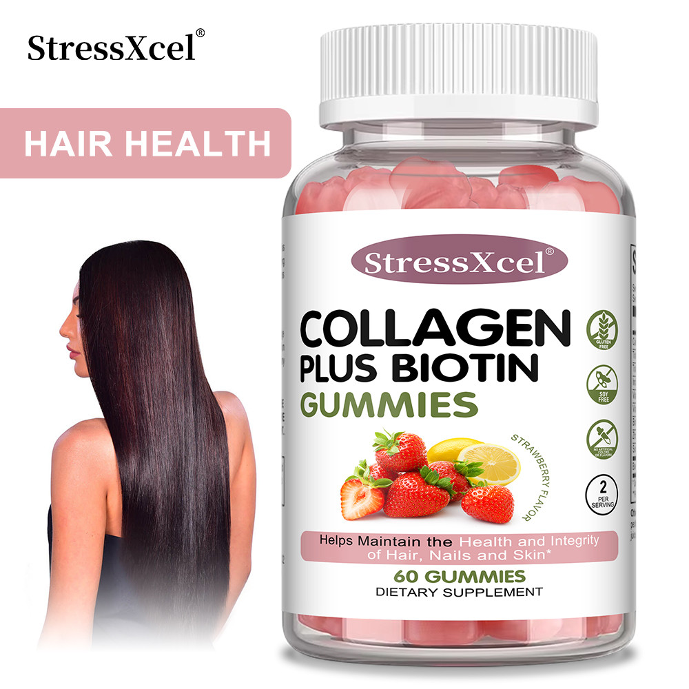 Vital Xtra - Permen Karet Kolagen Plus Biotin Permen karet Biotin dan Kolagen yang ampuh untuk Rambu