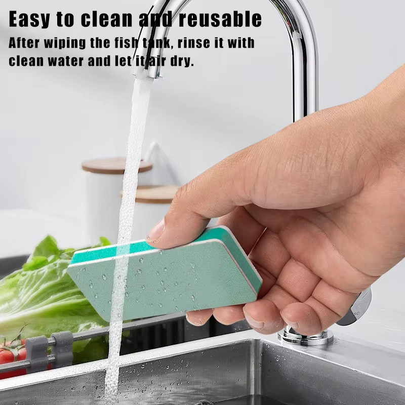 Pembersih kerak kaca aquarium Spons Khusus Kerak Aquarium Kaca Multifungsi