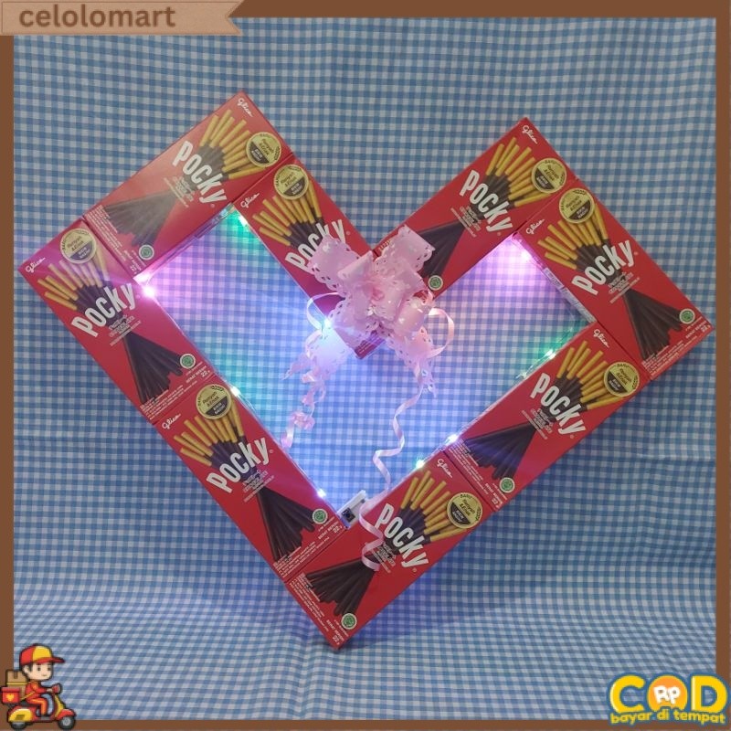 READY pocky love , coklat love Hampers coklat , snack box , coklat valentine , coklat box , parsel c