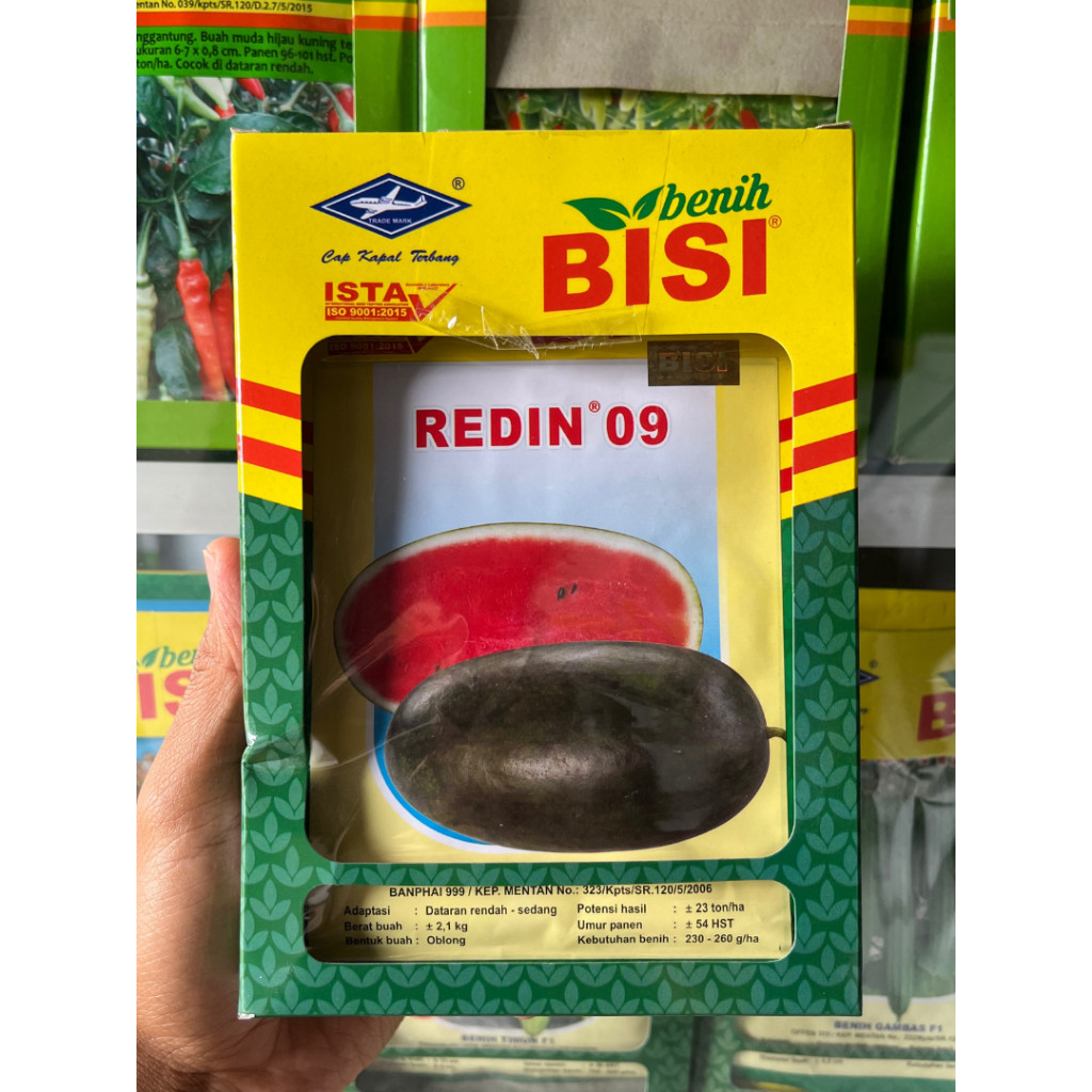 PROMOBenih Semangka REDIN 09 (20 Gram) - Bibit Hibrida F1 BISI Inul MerahMURAHH