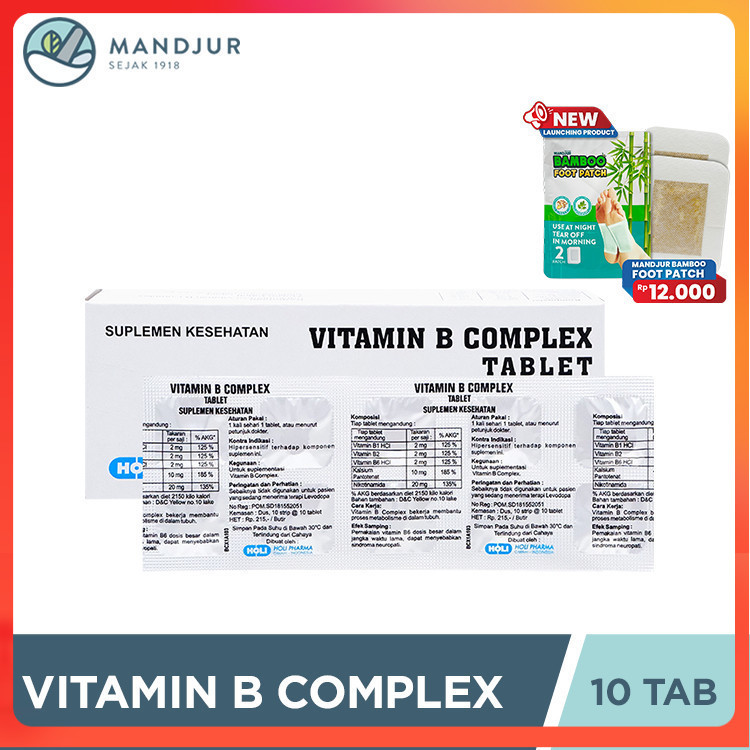 Vitamin B Complex 10 Tablet - Suplemen Vitamin B Complex