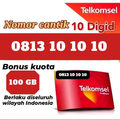 BISA (COD) Nomor Cantik Telkomsel 10 Digit Bonus Kuota 100GB