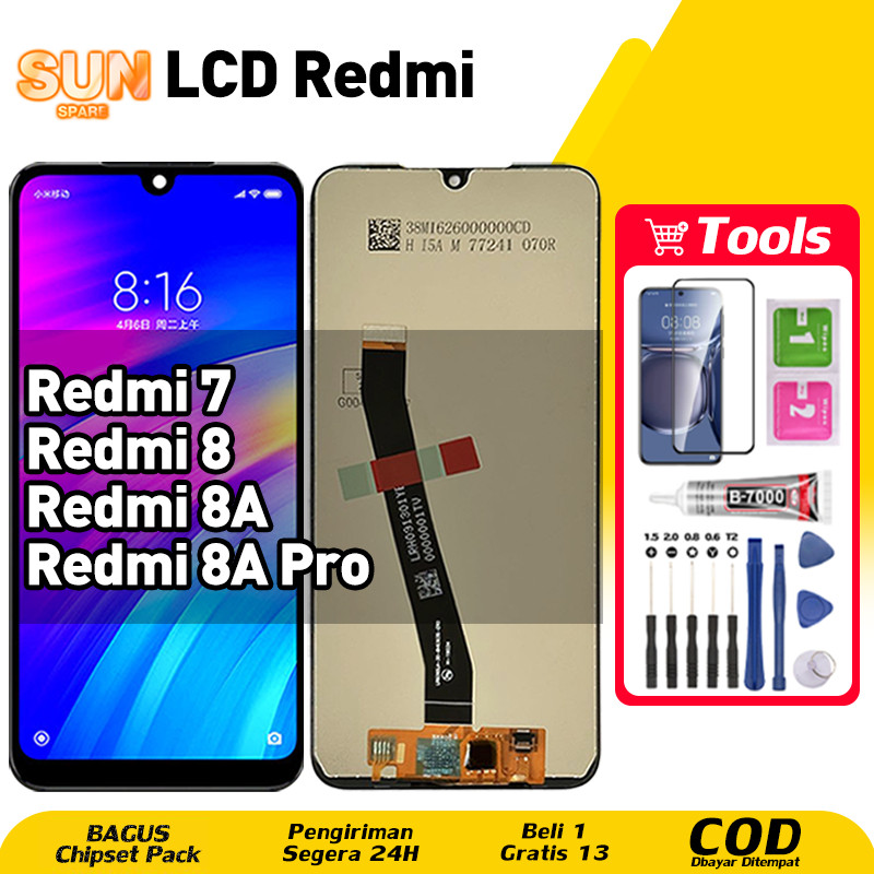 LCD Redmi 7 / Redmi 8 LCD Redmi 8A / Redmi 8A Pro Fullset HP Touchscreen untuk Glass Touch Screen Di