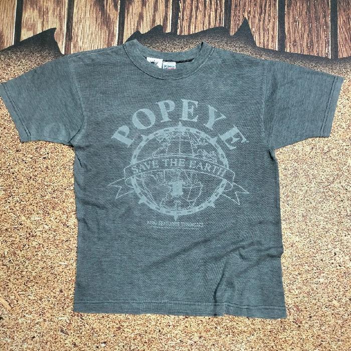 kaos tshirt vintage carton POPEYE ARTTEAM 1994 KING FEATURES SYNDICATE  kaos pendek abu abu logo dep