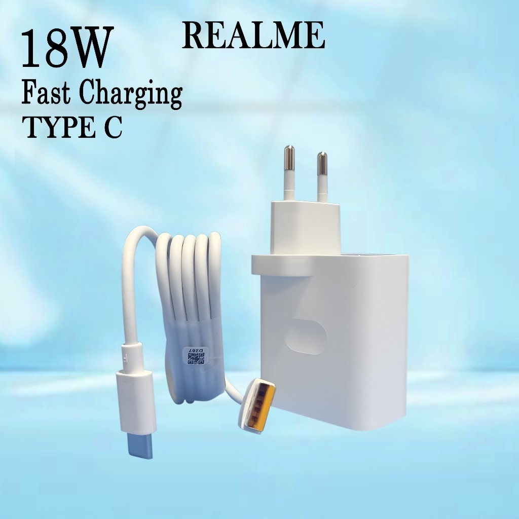 Charger Realme 18 Wat C25 C25S C17 Original Fast Charging Usb Type C