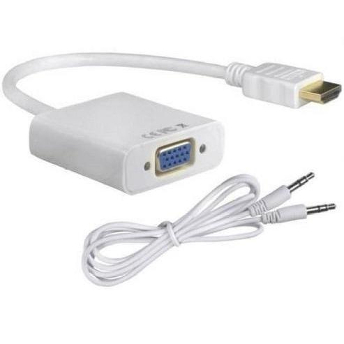 KABEL HDMI LAPTOP KE VGA PROYEKTOR MONITOR SUARA AUDIO AUX CONVERTER