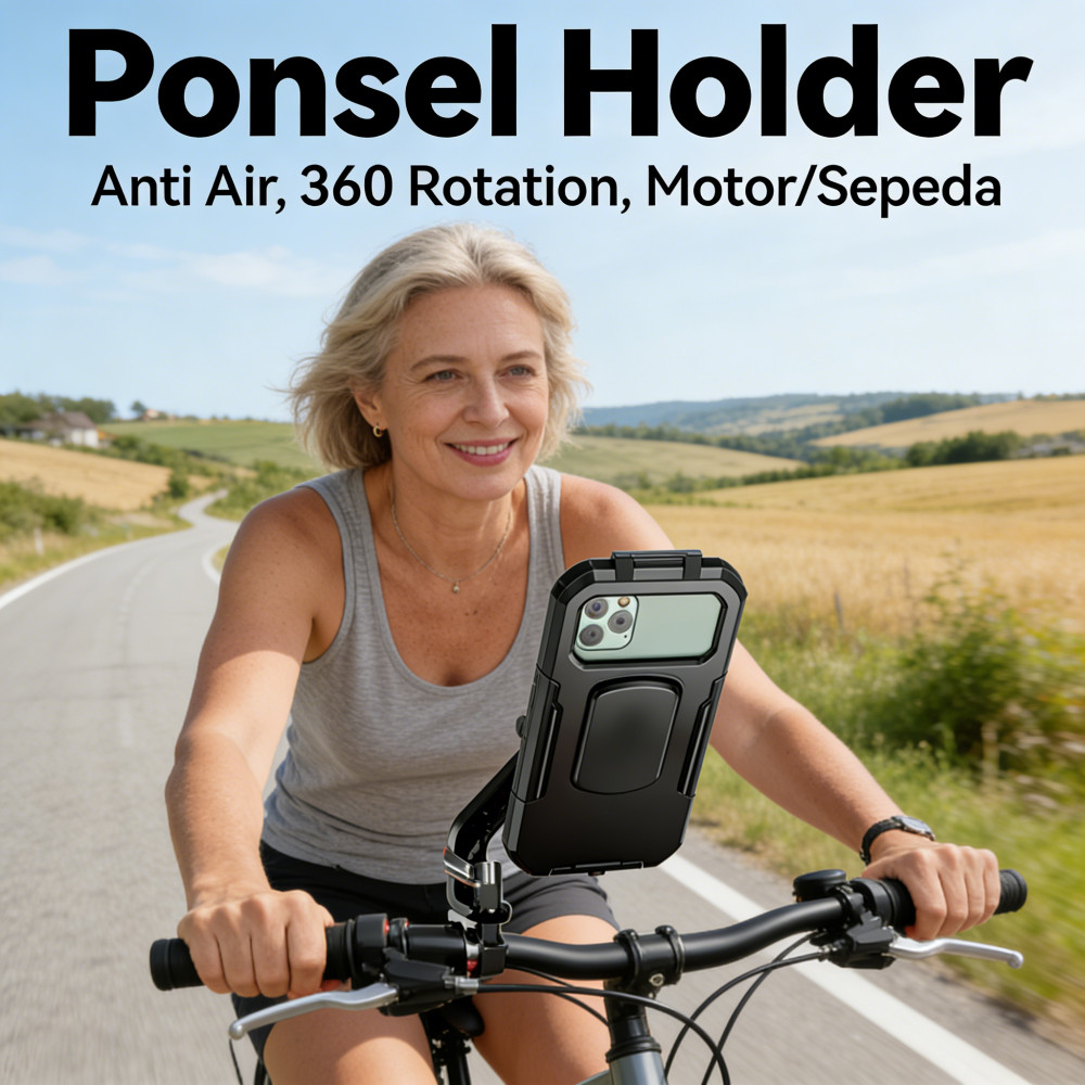 Ada Hp Ponsel Lubang Sepeda Kompatibel Motor Cas Anti Air Kan Holder Cas