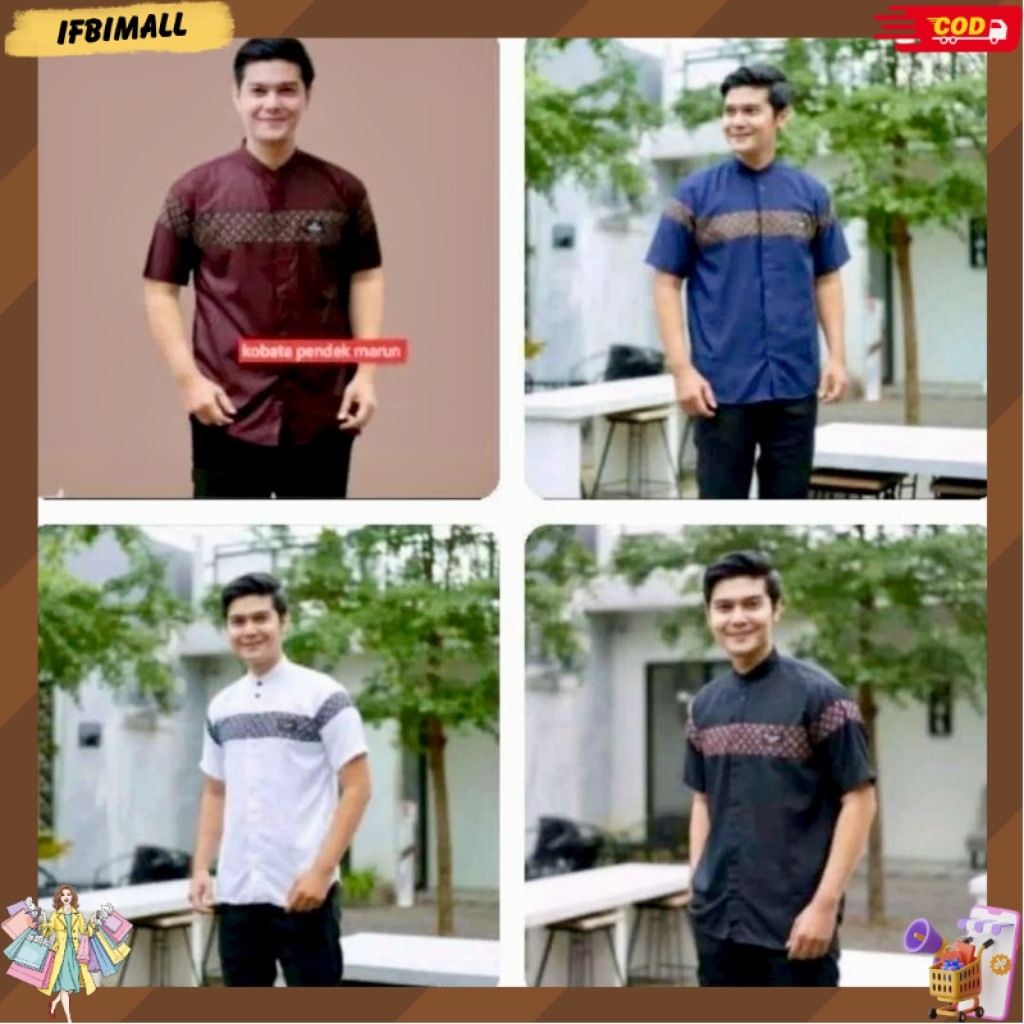 baju koko pria lengan pendek model kobata koko sopal koko kobata baju koko baju koko lengan pendek k