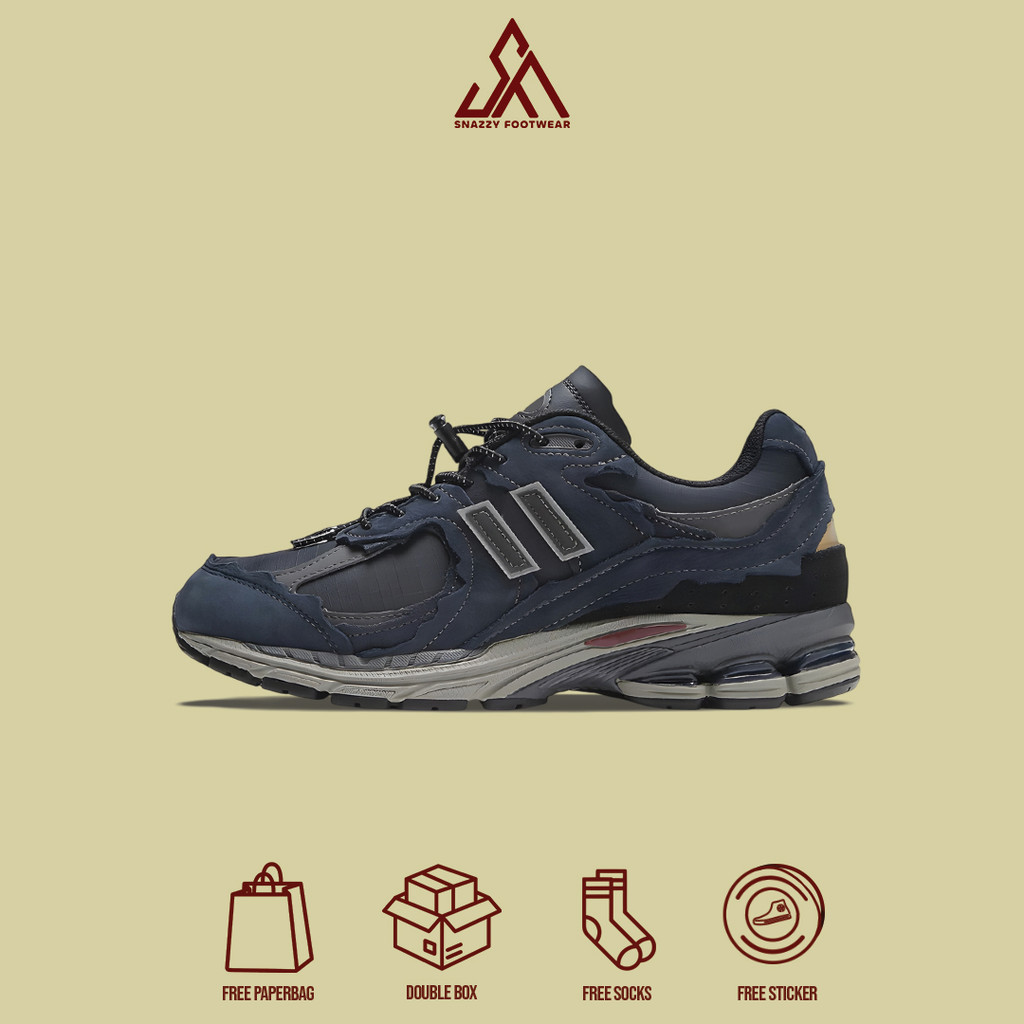 Sepatu Sneakers New Balance 2002r Protection Pack Eclipse Magnet Navy Blue M2002R 100% Original Unis