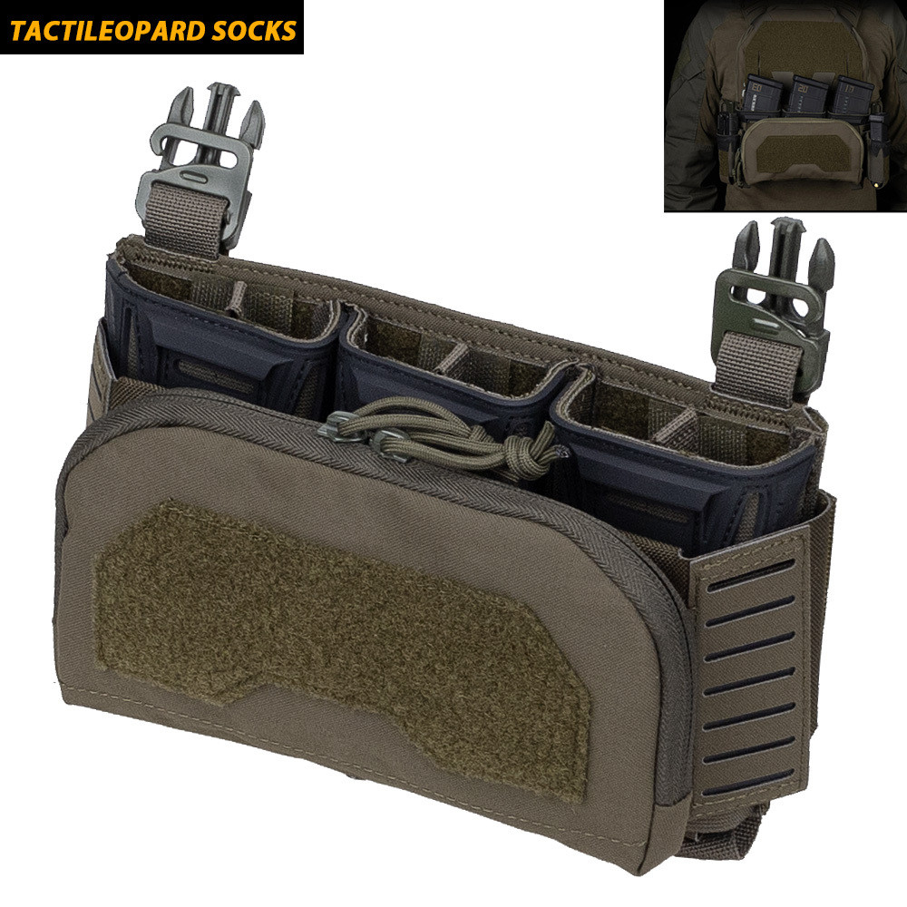 Tactical Multi-caliber Triple Magazine Pou w/ 2nd Layer Admin Bag for M4 556 Long 9mm Mag Aifsoft Pl