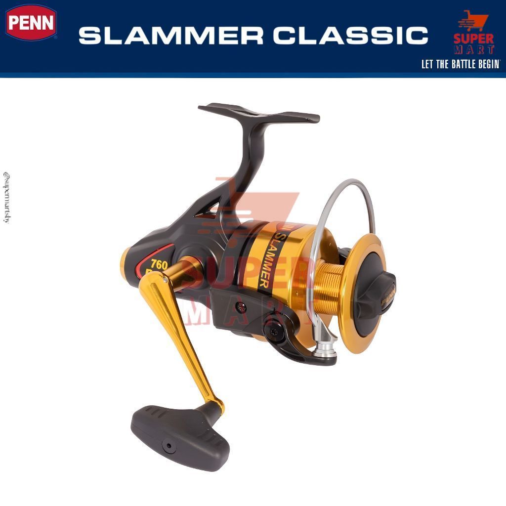 Supermartsby PENN Slammer Classic Reel Pancing Spinning Seri 360–760 Kuat Full Metal Body Untuk Laut