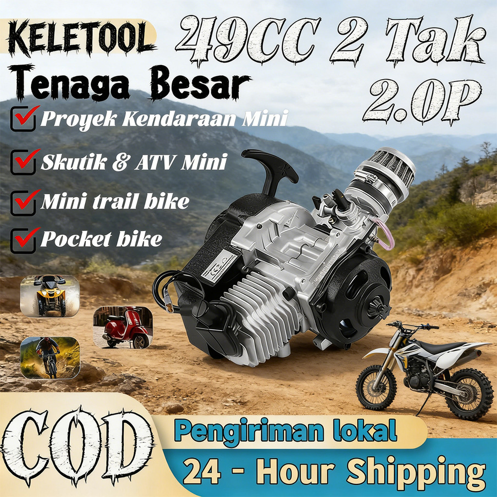 Engine - Mesin Racing Electrik Starter Replika Mesin Engine motor trail mini Mesin Sepeda Motor Saku