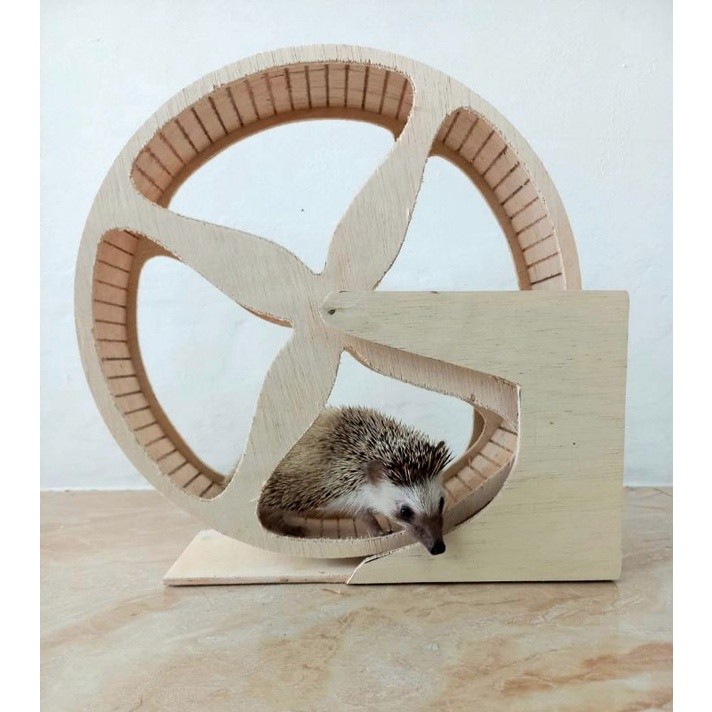 LARGE WHEEL Sudut Kincir Kayu 30cm Mainan Landak Mini, Sugar Glider, Hamster