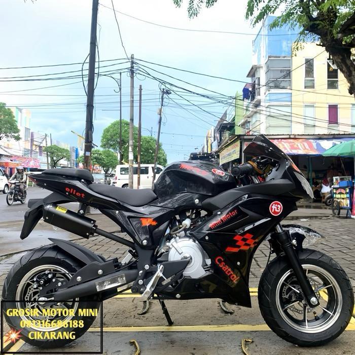 MOTOR MINI GP 50CC MEDIUM RING 8 MESIN 4TAK - Hitam
