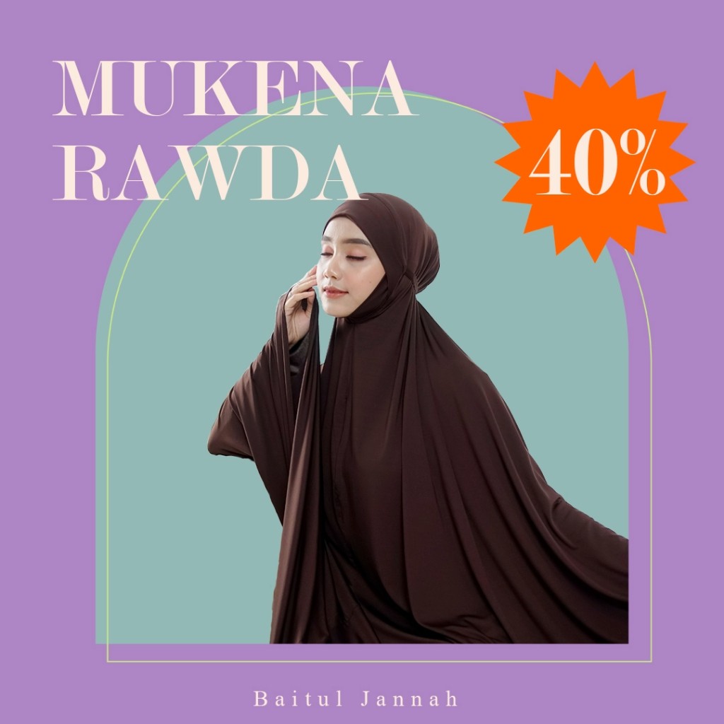 Mukena Tunica Jersey Grade A Premium High Quality - Bahan Tebal, Adem & Jatuh Sempurna. Mukena Syari