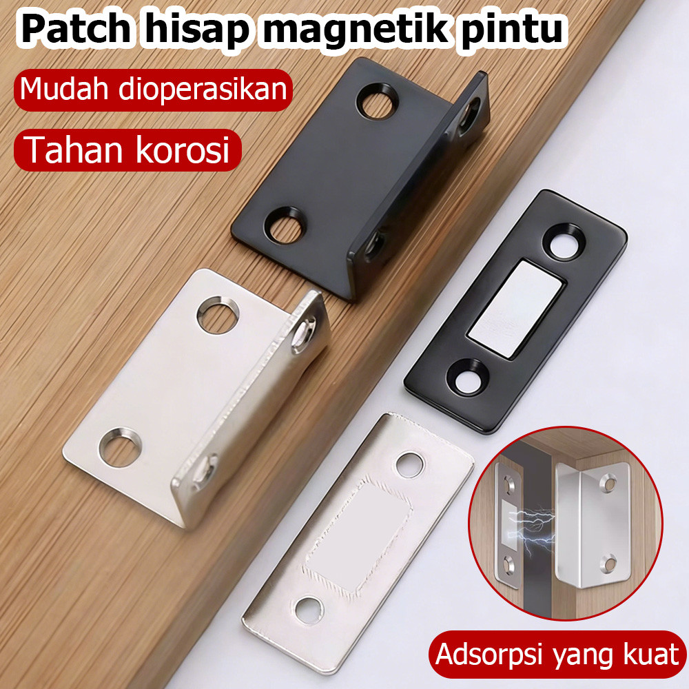 Magnet Pintu Lemari Laci Magnetic Door Closer Stopper Penutup Pintu Lemari Magnet Stainless Steel