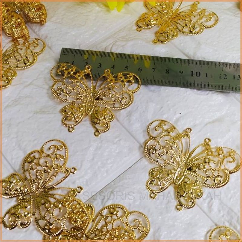 lempengan kupu-kupu lempengan emas kupu-kupu bahan mahar bahan scrapbook mahkota aksesoris mahar