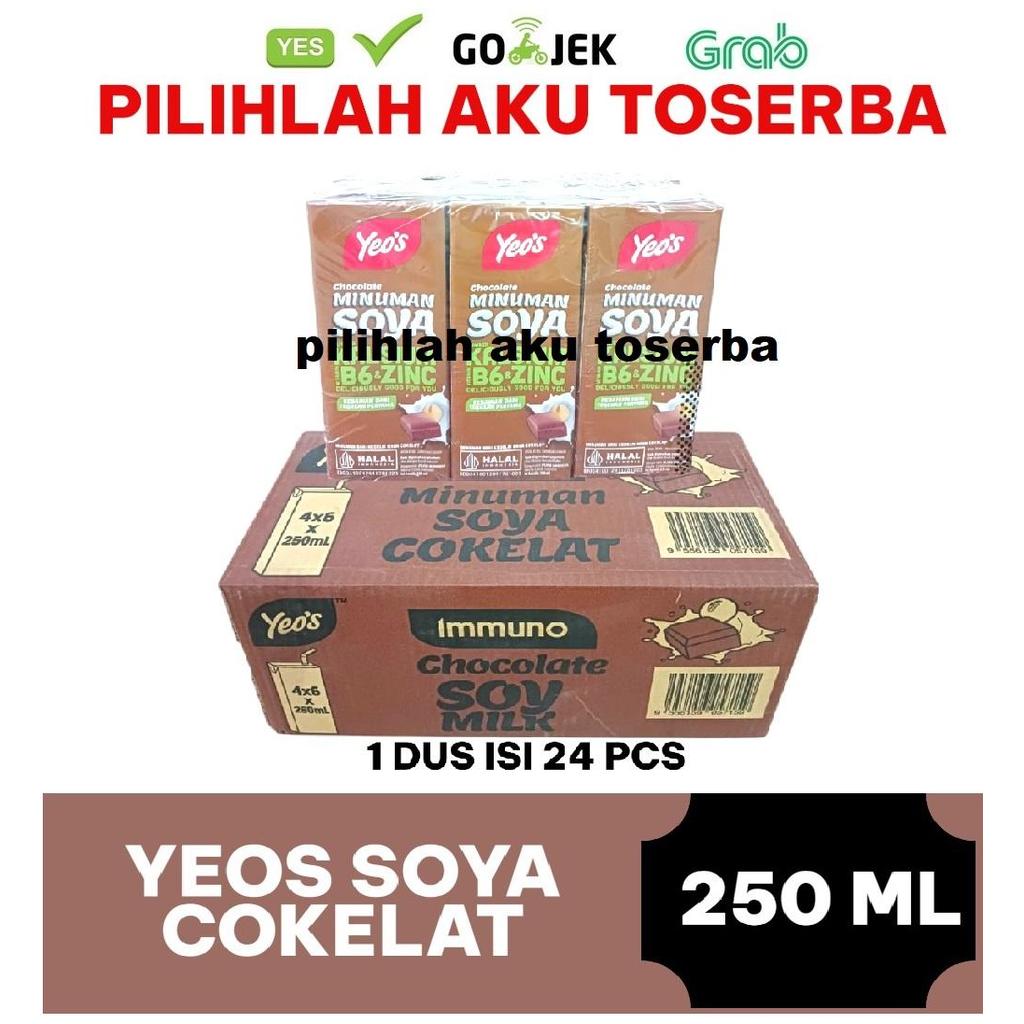 Yeos Soya Immuno CHOCOLATE ( SOY MILK ) Susu Kacang Kedelai Kalsium 250 ml - ( HARGA 1 DUS )