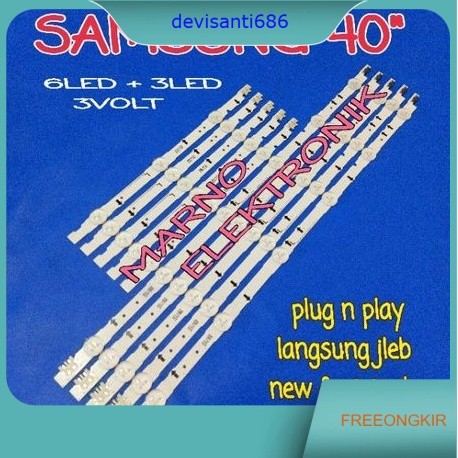 LAMPU BL BACKLIGHT LED TV SAMSUNG UA40H5100AK UA40H5100 AK UA 40H5100AK 40H5100 AK 9K 3V