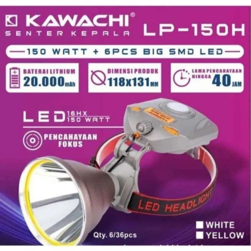 Senter Kepala Kawachi 150 Watt LP-150H Super Terang