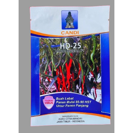 Benih cabai keriting tahan virus hibrida f1 HD-25 isi 10gr dari CANDI