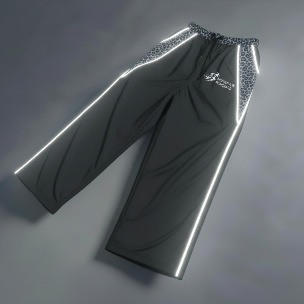 SAFARI L E O P A R D REFLECTIVE Women Black Leopard Y2k Baggy Jeans Harajuku Vintage Wide Leg Denim 