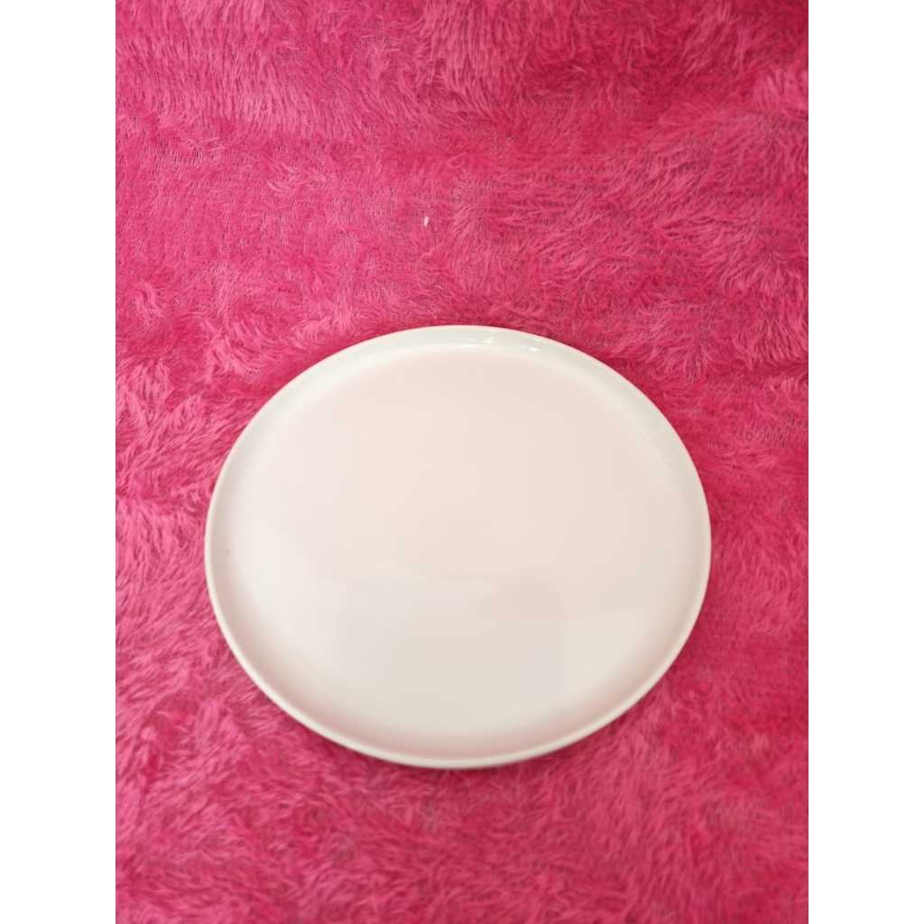 PIRING PUTIH POLOS/PIRING SALAD PLATE/PIRING UKURAN SEDANG 8 INCH